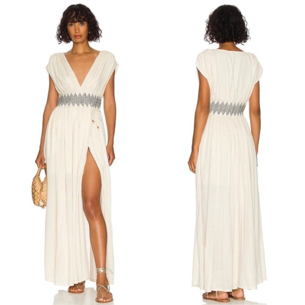 Free People Devon Maxi Dress in Ivory S